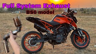 Duke 250 bs6 full system exhaust ￼ktm motovlog full duke full system exhaust b6 bend pipe [upl. by Annahs346]