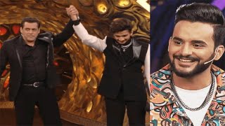 BB 17 Grand Finale Abhishek Malhan takes a dig at Salman Khan Kishwer Merchant Arun others [upl. by Obed]