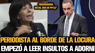 PERIODISTA AL BORDE DE LA LOCURA EMPEZÓ A LEER INSULTOS A ADORNI [upl. by Halstead380]