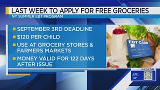 Free groceries for NY families Last week to apply [upl. by Sardella841]