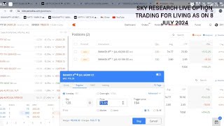 LIVE OPTION TRADING FOR LIVING AS ON 8 JULY 2024LIVE TRADING [upl. by Acinna]