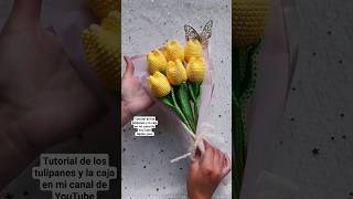 tulipanes tejidos a crochet tutorial en mi canal de YouTube tejidos joss tejidos crochet [upl. by Aicert495]