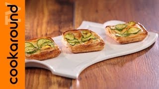 Sfogliette brie e zucchine  Ricetta con pasta sfoglia [upl. by Ecirtnas143]