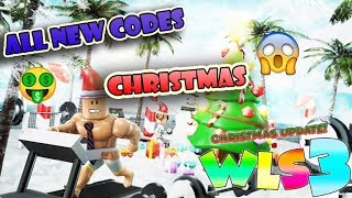 NEW CODES IN WEIGHT LIFTING SIMULATOR 3  WLS 3   Christmas Update   Roblox [upl. by Ahsemac979]