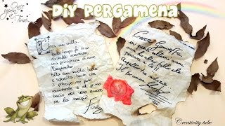 DIY COME CREARE UNA PERGAMENA  SalvoeVale [upl. by Eiramassenav]