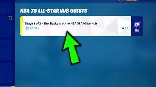 Fortnite NBA 75 AllStar Hub Quests and Free Reward [upl. by Tewfik589]