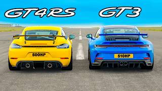 Porsche GT4 RS v GT3 DRAG RACE [upl. by Aisat737]