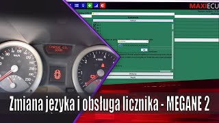 Zmiana języka usuwanie inspekcji oraz testy licznika Renault Megane II  MaxiEcu [upl. by Limaa876]