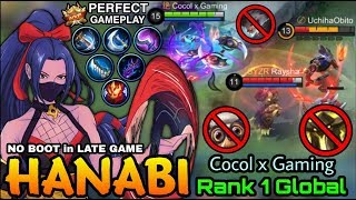 Late Game No Boots Hanabi Perfect Play  Top 1 Global Hanabi by Cocol x Gaming  MLBB [upl. by Farny]