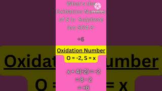 Whats the Oxidation Number of S in Sulphate ion SO4 2 [upl. by Estevan]