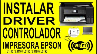 Cómo instalar el driver de una impresora epson L3160 L4160 📄desde WiFi SIN CABLE [upl. by Hebel]