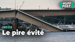 Un pont s’effondre en pleine nuit à Dresde l’une des plus grandes villes d’Allemagne [upl. by Antoine801]