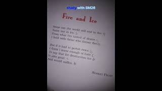 Class 10th Poem  Fire and Ice rhyme scheme [upl. by Nyraa]