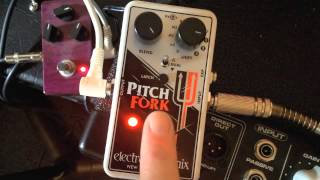 EHX Pitch Fork demo Les Paul Octave generaor Whammy gliss [upl. by Lipps]