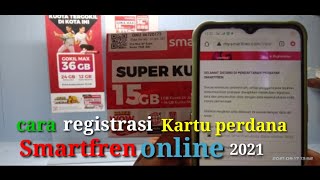 cara registrasi kartu perdana Smartfren terbaru online 2021 [upl. by Cadmann]