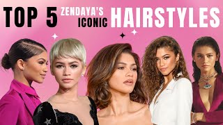 Top 5 Zendayas Iconic Hairstyles  mustwatch [upl. by Pliske]