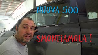 Nuova 500 tutorial come cambiare specchio maniglia e alzacristalli e vetro FAI DA TE [upl. by Karissa]