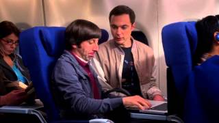 The Big Bang Theory  Sheldons and Howards first flight S07E17 HD [upl. by Annal]