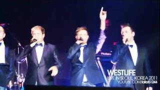 Westlife  Uptown Girl LIVE IN SEOUL KOREA 2011 [upl. by Relyhs]