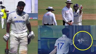 Rishabh Pant broke dressing room door glass after arguing with umpire for controversial decision [upl. by Doloritas]