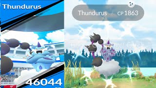 Finally I Got✨️Shiny Thundurus Raid in pokemongo [upl. by Akcinahs]