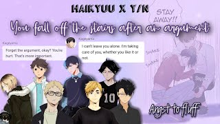 You Fall off The Stairs After An Argument Haikyuu x Yn [upl. by Trebloc]