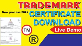 how to download trademark certificate trademark certificate trademark certificate hard copy [upl. by Yreva]