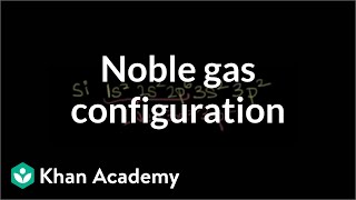 Noble gas configuration  Electronic structure of atoms  Chemistry  Khan Academy [upl. by Aneehsar]