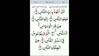 Surah Nas Tilawat Surah Al Nas Beautiful Tilawat Surahnas tilawat learnquran [upl. by Blisse]