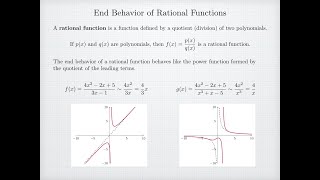 End Behavior Rational Functions [upl. by Anaiviv]