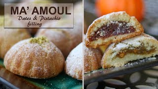 Tasty Maamoul Date and Pistachio filled Cookies  Maamoul Cookies [upl. by Atiluj906]