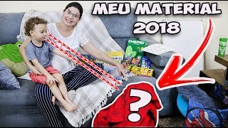 MOSTRANDO MEU MATERIAL ESCOLAR 2018 [upl. by Jolie]