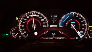 BMW 740 Le iPerformance acceleration 0100 0180 kmh przyspieszenie 062 mph 060 [upl. by Nnaaihtnyc]