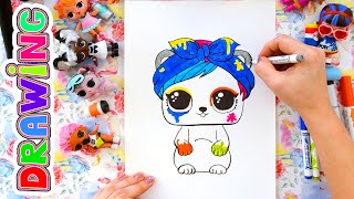 How to Draw LOL Surprise Splatters Pet Eau De Splatters Fuzzy Pets Hairgoals [upl. by Noe323]