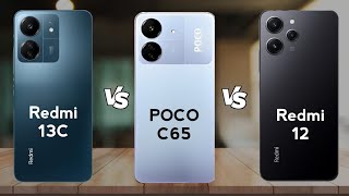 Redmi 13C vs Poco C65 vs Redmi 12 [upl. by Arikahs]