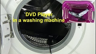 Experiment  test DVD Player in a Washing Machine  DVD Player broken in a washer movie 45 [upl. by Annawahs]