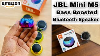 JBL Mini Boost M5 Powerful Bluetooth Speaker 🔊 Bass Boosted Full Review Video [upl. by Ecreip312]