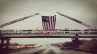 Procession begins for slain exNavy SEAL [upl. by Daus]