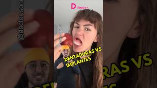 implantesdentales VS dentadura shorts dentista protesisdental implantesdentarios [upl. by Jew]