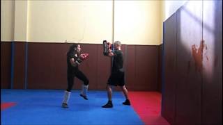 SAVATE boxe française → Idée de travail aux paos [upl. by Malachy]