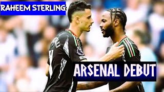 RAHEEM STERLING DEBUT FOR ARSENAL [upl. by Idnil8]