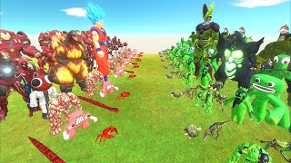 ANIME WAR  GOKU TEAM vs CELL PERFECT TEAM  Animal Revolt Battle Simulator [upl. by Eph]