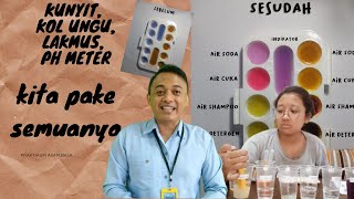 Uji Asam Basa dengan pH meter lakmus kol ungu dan kunyit [upl. by Gino819]