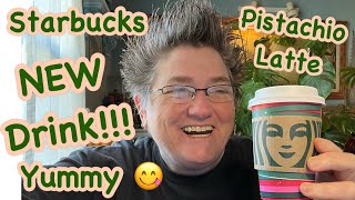 NEW Pistachio Latte ￼at Starbucks coffee new drink love shorts starbucks fun [upl. by Suertemed]