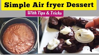 Make Your Box Brownies Mix In The Air Fryer Tastes Better  How to cook Air fried Brownies Recipe [upl. by Sordnaxela]