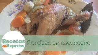 Cómo hacer perdices en escabeche 🍽 COCINA DE CAZA  Recetas Express [upl. by Siulegroj]