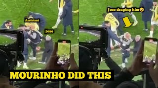 Jose Mourinho spotted Draging his assistant coach during Fenerbahces goal celebration vs Gaziantep [upl. by Flor]