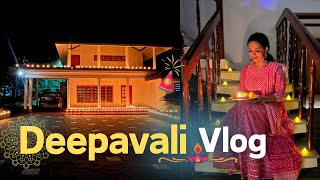 Diwali celebration at home 🪔  Thala Deepavali ☹️❤️  Family  Malavika Krishnadas [upl. by Yeoz]