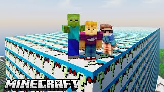 ZOMBIE LUCKY BLOCK MEGA SKYBLOCK CHALLENGE  Minecraft Mod Challenge [upl. by Amand]