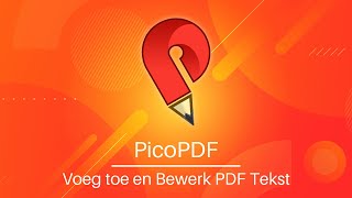 Voeg toe en bewerk tekst  PicoPDF PDFbewerker Tutorial [upl. by Darby191]